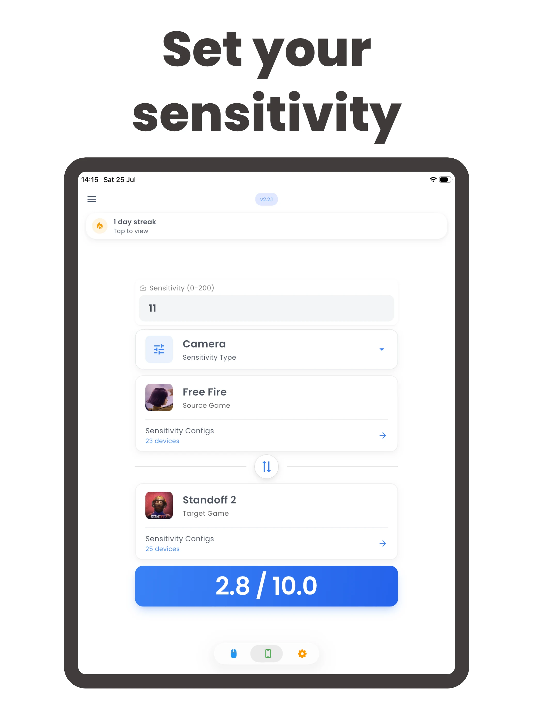 Game Aim Converter: Sensi Pro screenshot
